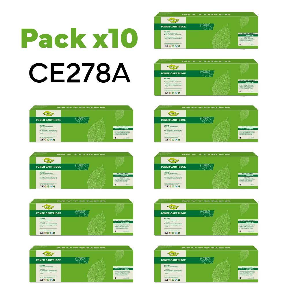 Pack x10 Toner HP CE278A alternativo