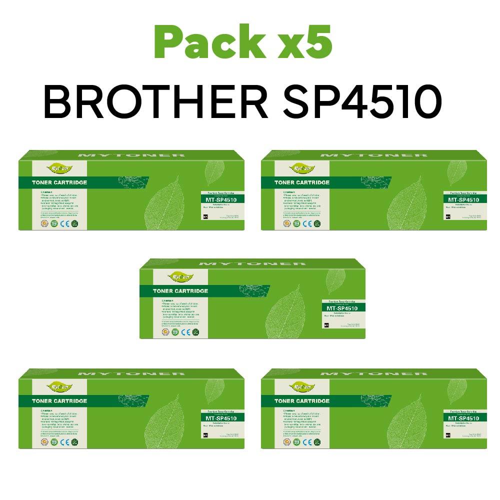 Pack x5 Toner Ricoh SP 4510 alternativo