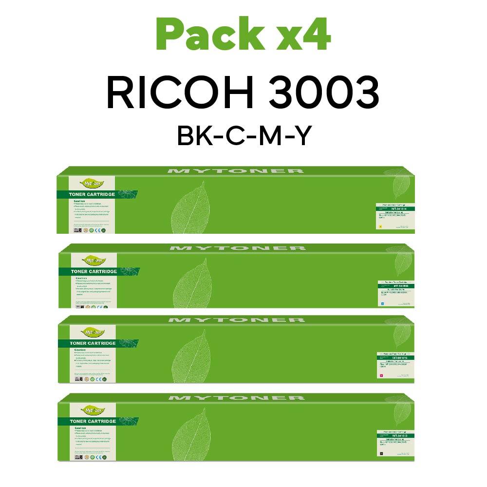 Pack 4 colores Toner Ricoh MP C3003 alternativo
