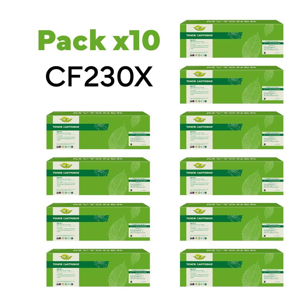 Pack x10 Toner HP CF230X alternativo
