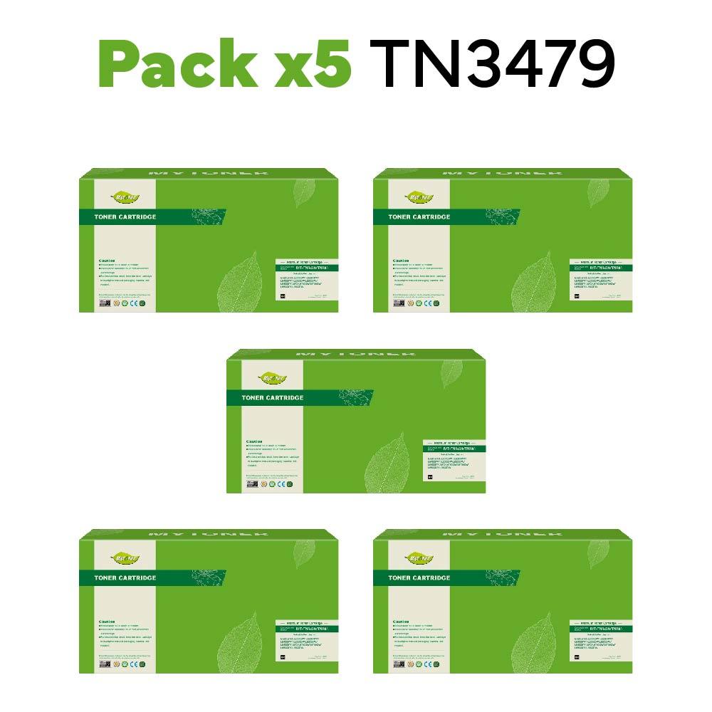 Pack x5 Toner Brother TN-3479 alternativo