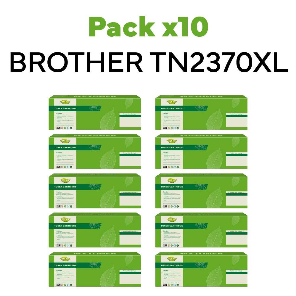 Pack x10 Toner Brother TN-2370XL alternativo