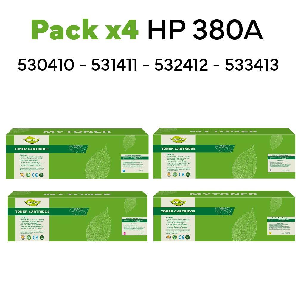 Pack 4 colores Toner HP 380A alternativo