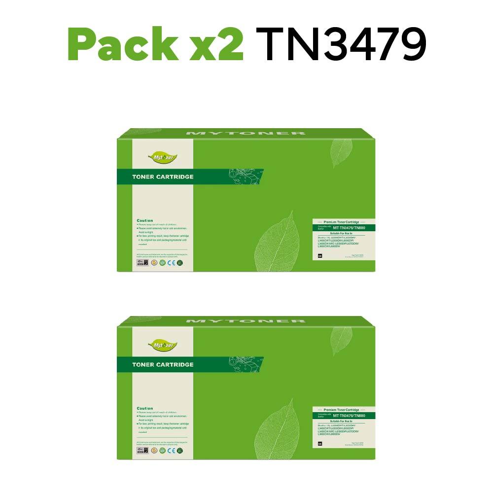 Pack x2 Toner Brother TN-3479 alternativo