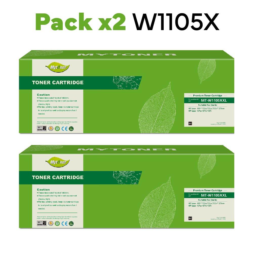 Pack x2 Toner HP W1105X alternativo