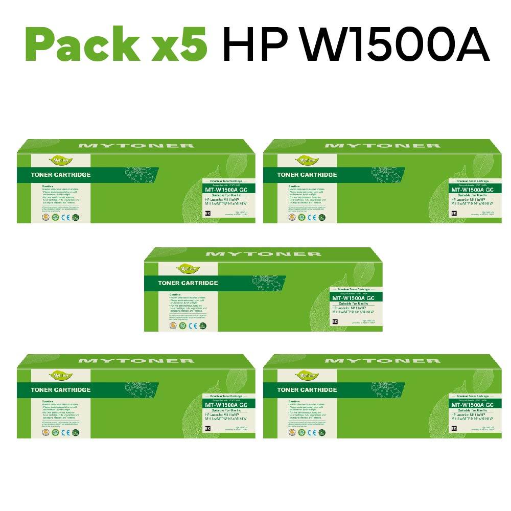 Pack x5 Toner HP W1500A alternativo